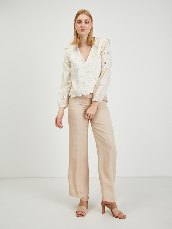 Orsay Бежова дамска блуза с десен ORSAY