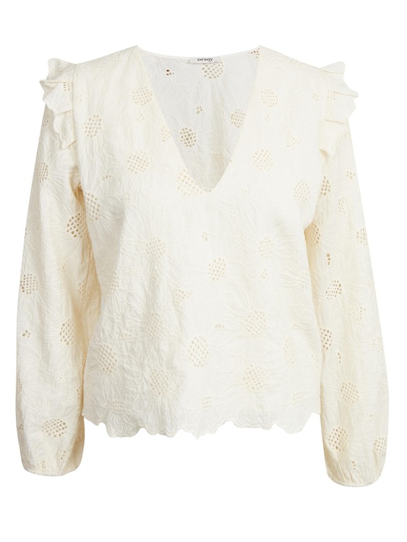 Orsay Бежова дамска блуза с десен ORSAY