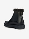 Geox Черни дамски зимни кожени боти до глезена Geox Spherica