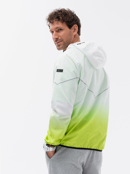 Ombre Clothing Зелено и бяло мъжко яке Ombre Clothing