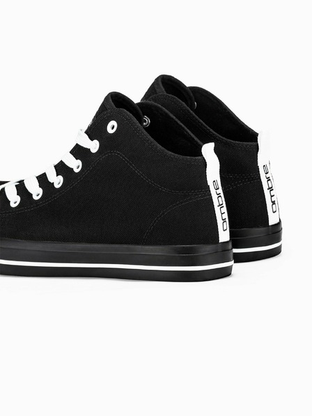 Ombre Clothing Черни мъжки маратонки до глезена T304