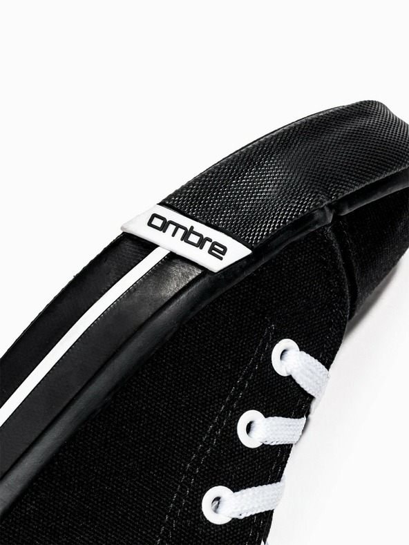 Ombre Clothing Черни мъжки маратонки до глезена T304