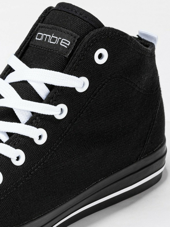 Ombre Clothing Черни мъжки маратонки до глезена T304