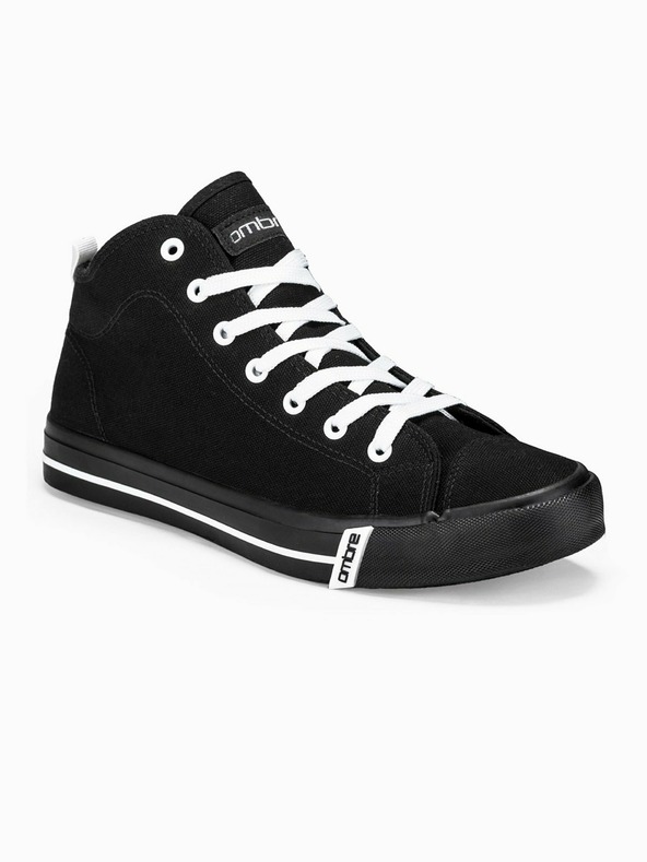 Ombre Clothing Черни мъжки маратонки до глезена T304