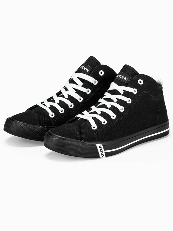 Ombre Clothing Черни мъжки маратонки до глезена T304