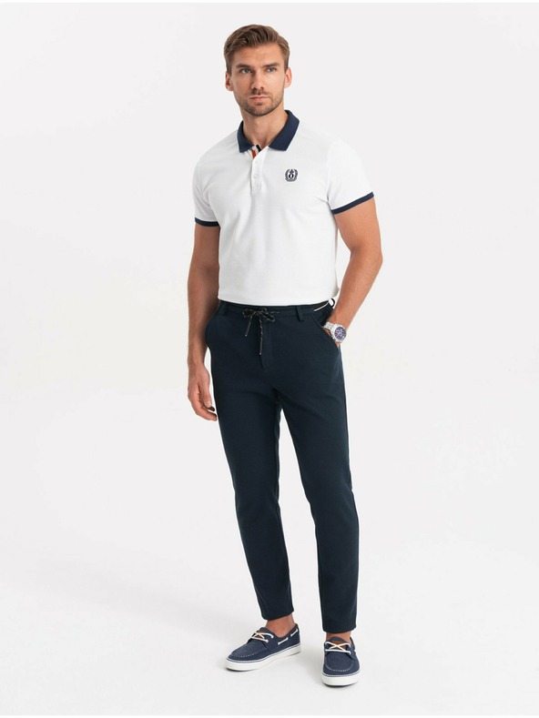 Ombre Clothing Тъмно сини мъжки панталони Ombre Clothing