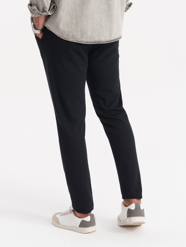 Ombre Clothing Черни мъжки панталони Ombre Clothing