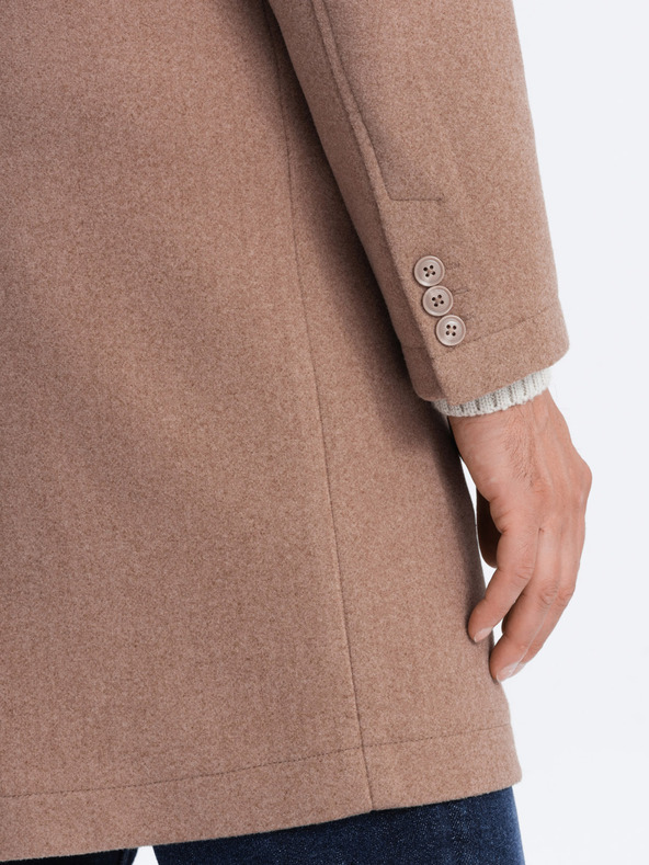 Ombre Clothing Светлокафяво мъжко олекотено палто Ombre Clothing