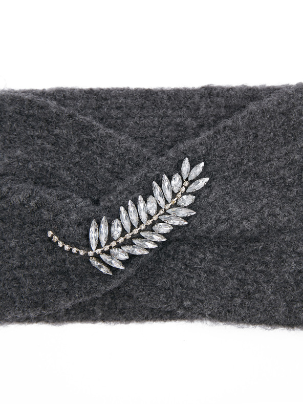 Orsay Тъмносива дамска зимна лента за глава ORSAY