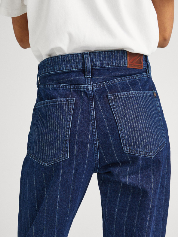 Pepe Jeans Сини дамски дънки Pepe Jeans Robyn Stripe Jeans