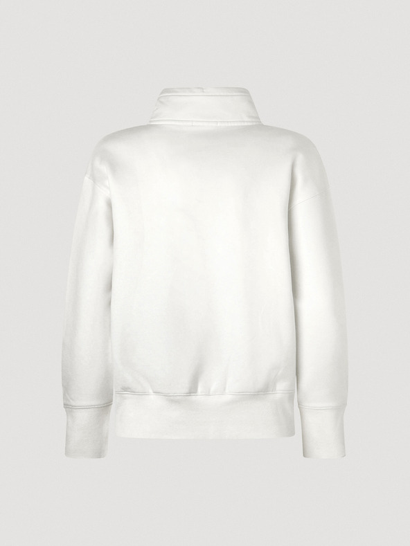 Pepe Jeans Бял дамски суитшърт с цип Pepe Jeans Celia