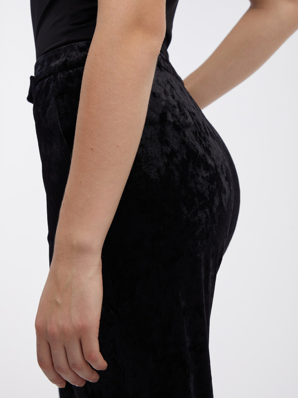 Orsay Черен дамски панталон от кадифе ORSAY