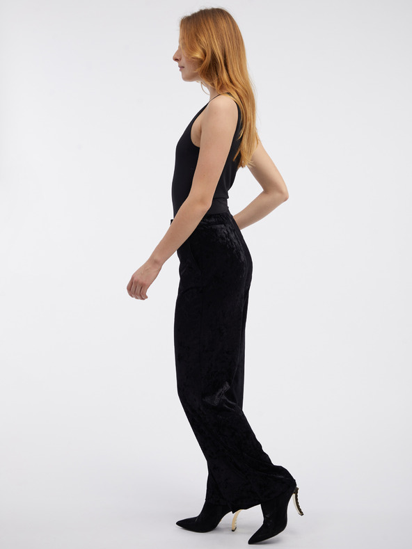 Orsay Черен дамски панталон от кадифе ORSAY