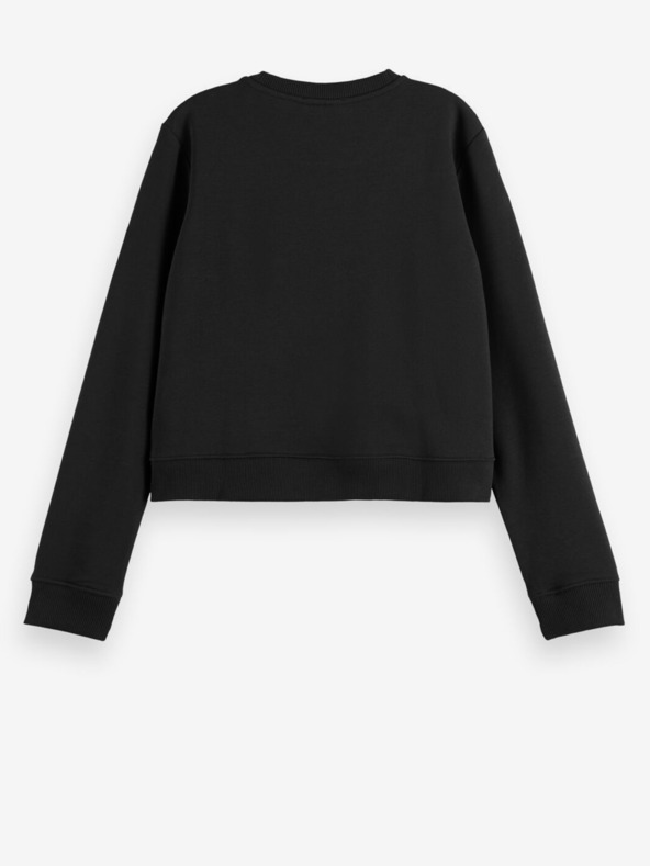 Scotch & Soda Черен дамски изрязан суитшърт Scotch & Soda