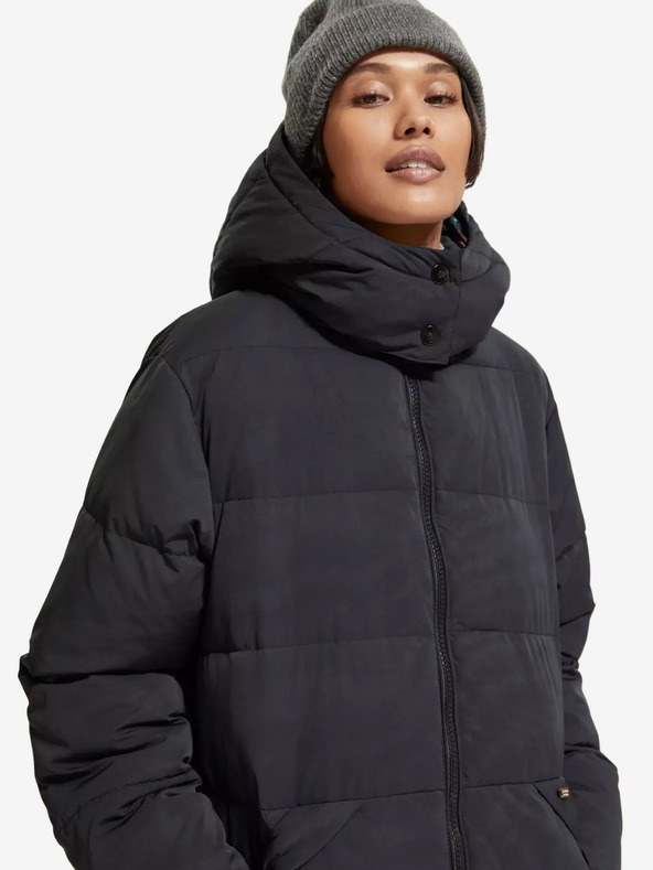 Scotch & Soda Черно дамско зимно ватирано палто Scotch & Soda