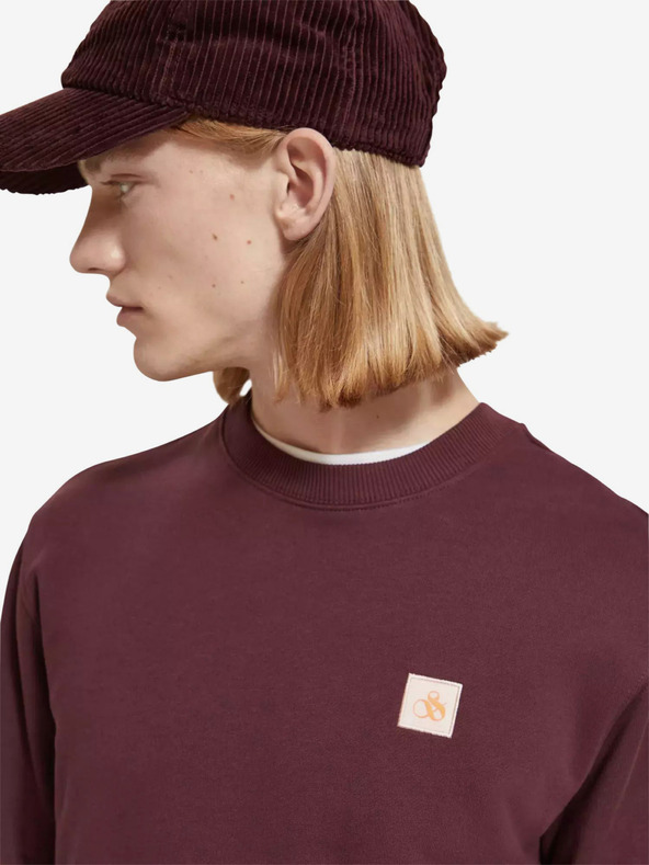 Scotch & Soda Мъжки суитшърт в бордо Scotch & Soda