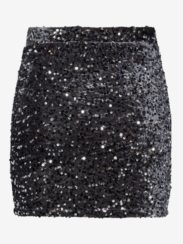 Pieces Черни дамски панталони с пайети Pieces Kam