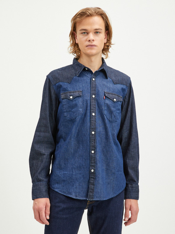 Levi's® Тъмно синя мъжка риза Levi's® Barstow Western Standard Denim Shirt
