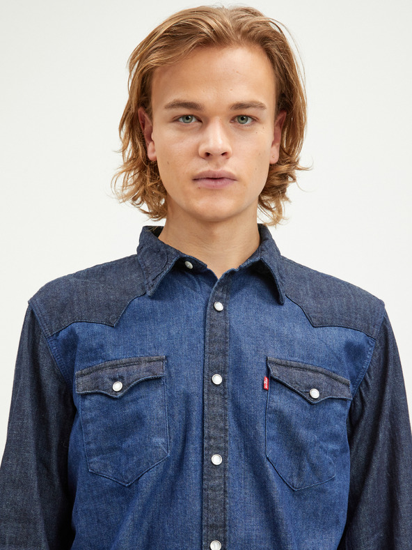 Levi's® Тъмно синя мъжка риза Levi's® Barstow Western Standard Denim Shirt