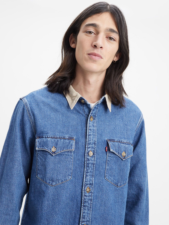 Levi's® Синя мъжка риза Levi's® Western от деним