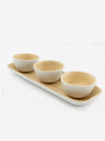 SIFCON Бамбуков комплект от три купички върху поднос SIFCON