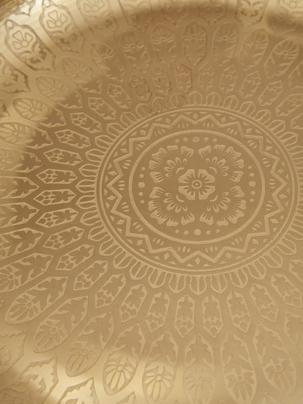 SIFCON Декоративен поднос с метална шарка 42 см SIFCON в златисто