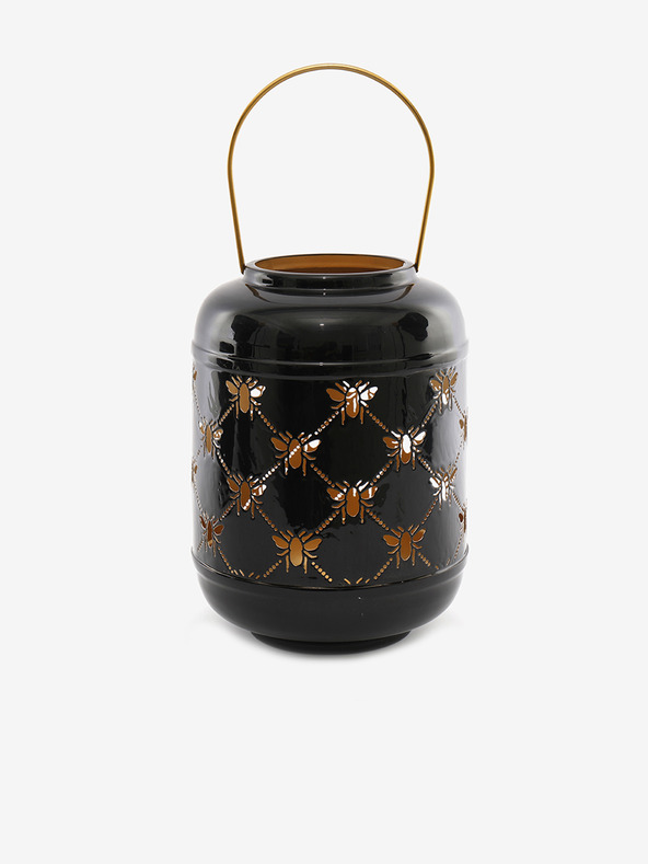 SIFCON Черен метален фенер с пчели 24x14 SIFCON