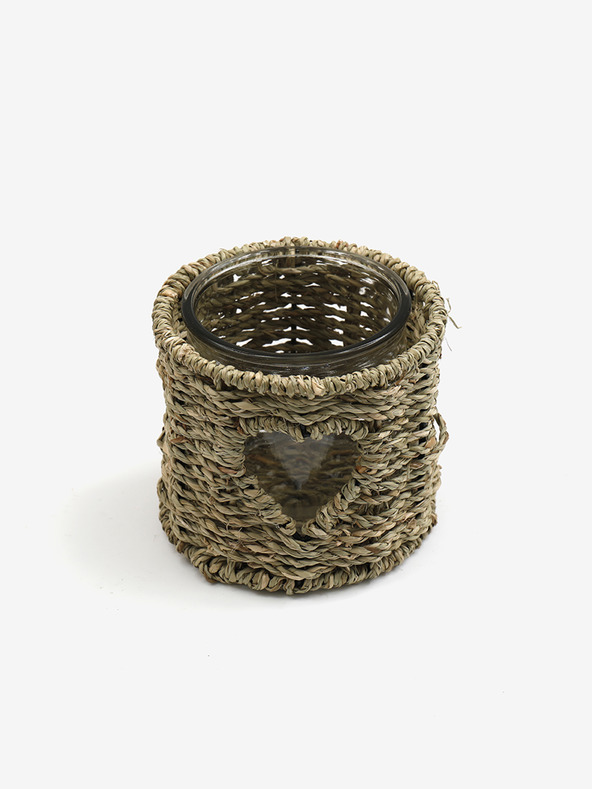 SIFCON Свещник от морска трева със сърце SIFCON малък