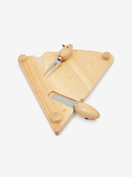 SIFCON Дървена дъска за сирене и комплект ножове SIFCON