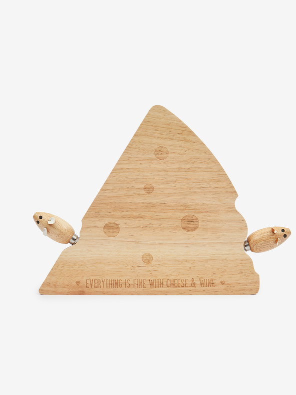 SIFCON Дървена дъска за сирене и комплект ножове SIFCON