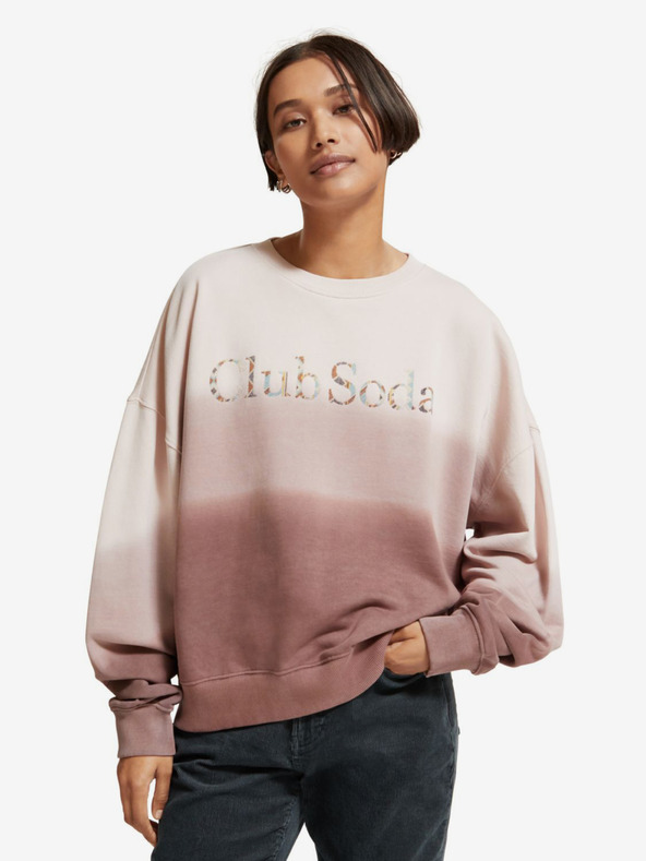 Scotch & Soda Кафяв и бежов дамски суитчър Scotch & Soda