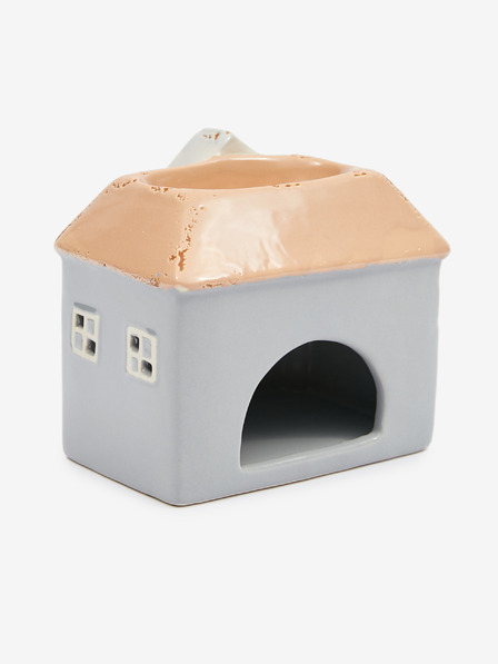 SIFCON Червена и сива керамична къща с форма на къща 13x12 SIFCON лампа за ароматерапия