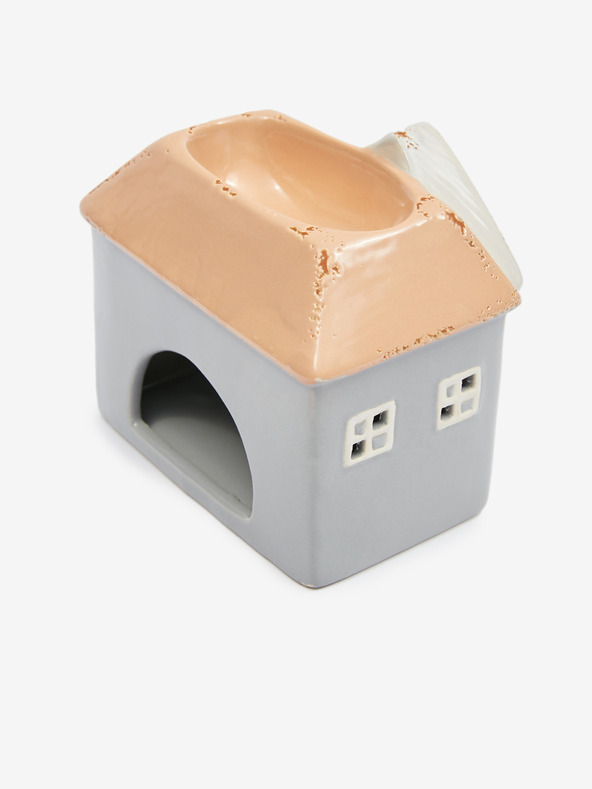 SIFCON Червена и сива керамична къща с форма на къща 13x12 SIFCON лампа за ароматерапия