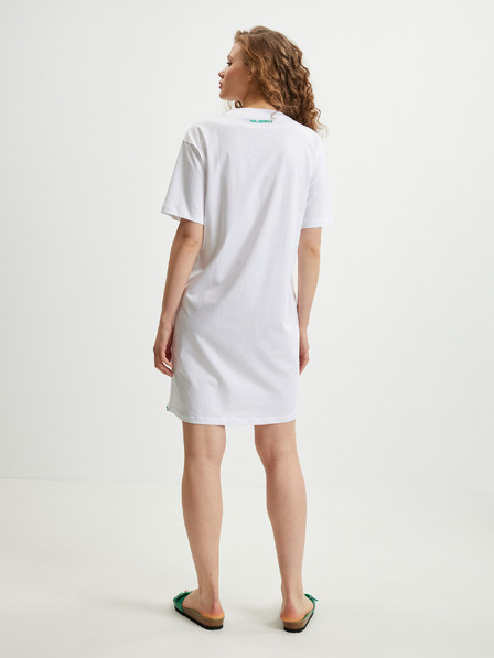 Karl Lagerfeld Бяла дамска рокля KARL LAGERFELD