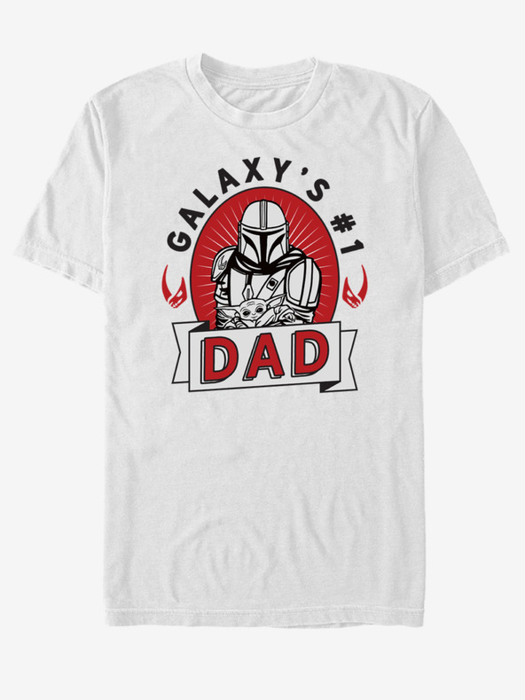 ZOOT.Fan Бяла унисекс тениска ZOOT.Fan Star Wars Mando Tattoo