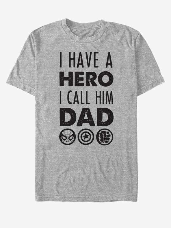 ZOOT.Fan Сива унисекс тениска ZOOT.Fan Marvel Hero Dad