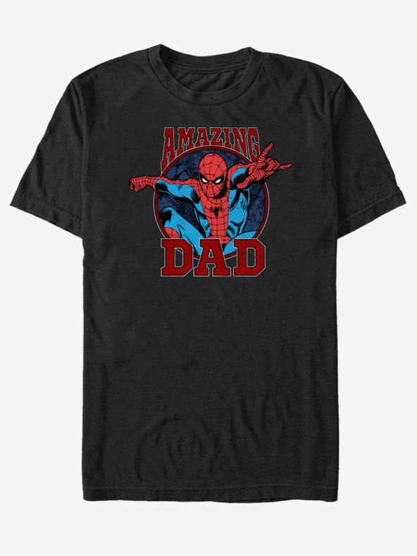 ZOOT.Fan Черна унисекс тениска ZOOT.Fan Marvel Amazing Dad