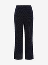 Pieces Тъмно сини дамски широки панталони на райета Pieces Bossy