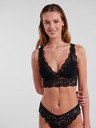Pieces Черен дамски дантелен сутиен Pieces Lina