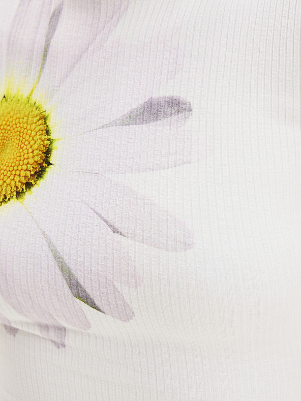 Desigual Desigual Margaritas бяла дамска рокля на цветя