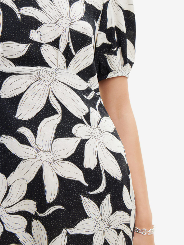 Desigual Desigual Nashville дамска рокля на цветя в бяло и черно