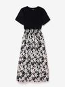 Desigual Desigual Marlon дамска флорална миди рокля в бяло и черно