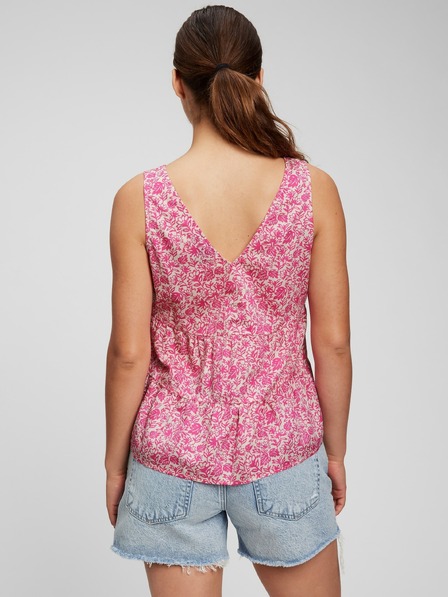 GAP Памучен цветен crop top GAP