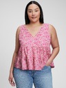 GAP Памучен цветен crop top GAP