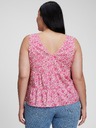 GAP Памучен цветен crop top GAP