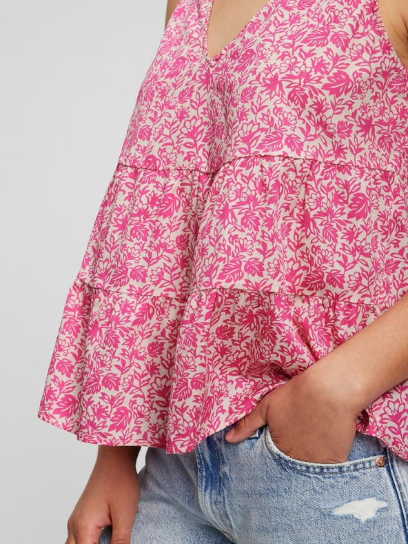 GAP Памучен цветен crop top GAP