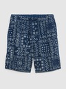 GAP Памучни къси панталони с синя тискография GAP