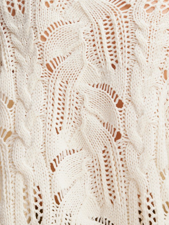 Desigual Desigual Milano кремава дамска жилетка от вълна