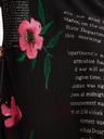 Desigual Черна дамска сатенена макси пола с цветя Desigual Siracusa