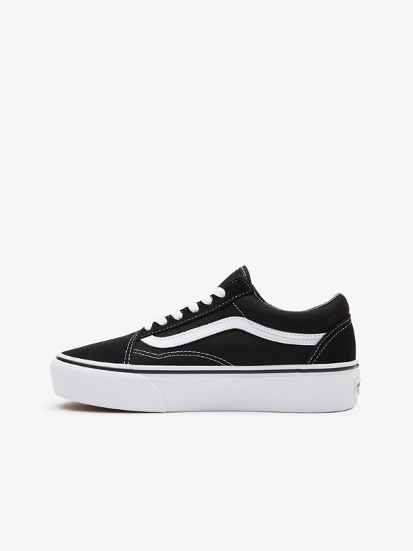 Vans Черни велурени маратонки на платформа VANS Old Skool